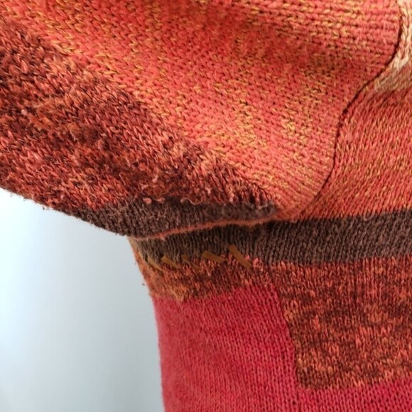 Vintage Ramie Cotton Southwestern Autumn Crew Neck Sweater Size 1X Fall Cozy - Picture 6 of 12